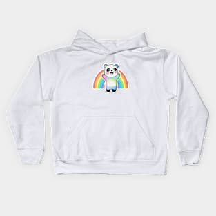 Cute Cartoon Panda Rainbow Colourful Funny Kawaii Kids Hoodie